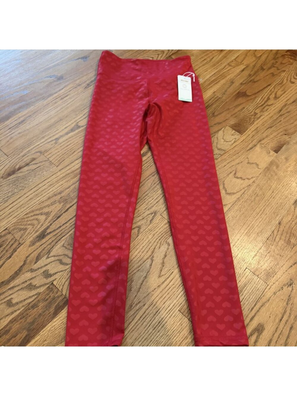 Balance Collection Womens Red Heart Leggings New Medium